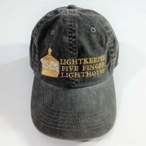 Light Keeper Five Finger Lighthouse Hat Cap - Adjustable - Gray
